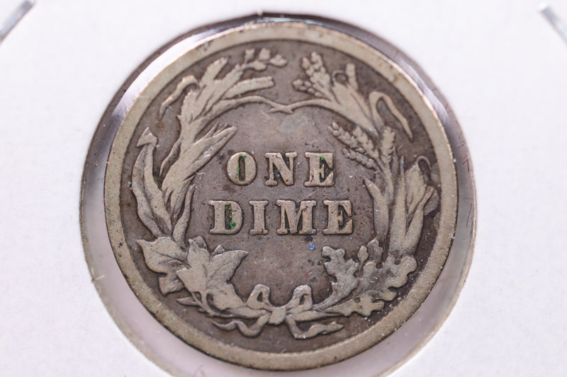 1910 Barber Silver Dime., V.G., Store Sale