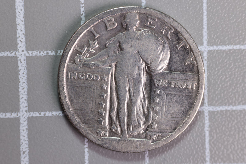 1920-D Standing Liberty Quarter, Silver, Affordable Circulated Coin. Store