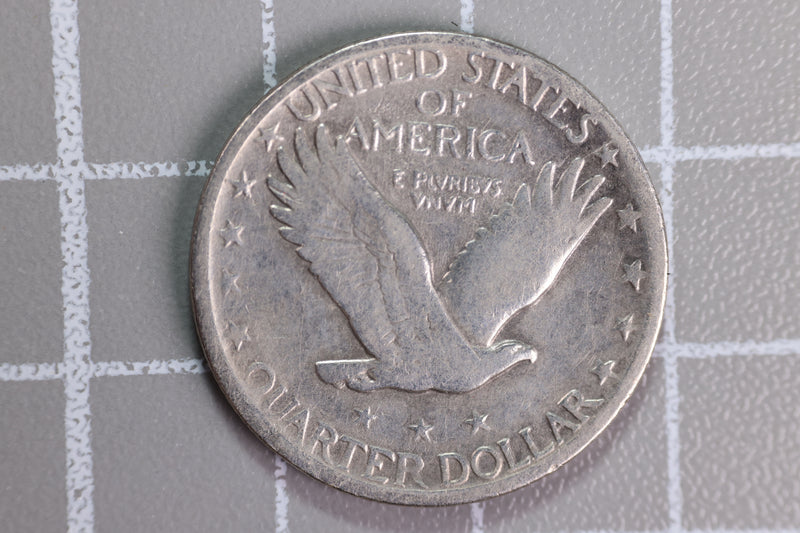 1920-D Standing Liberty Quarter, Silver, Affordable Circulated Coin. Store