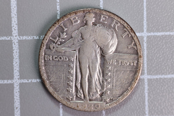 Copy of 1920-D Standing Liberty Quarter, Silver, Affordable Gem Circulated Coin. Store #230727047