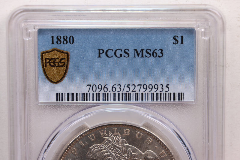 1880 Morgan Silver Dollar., PCGS MS-63., Store SALE
