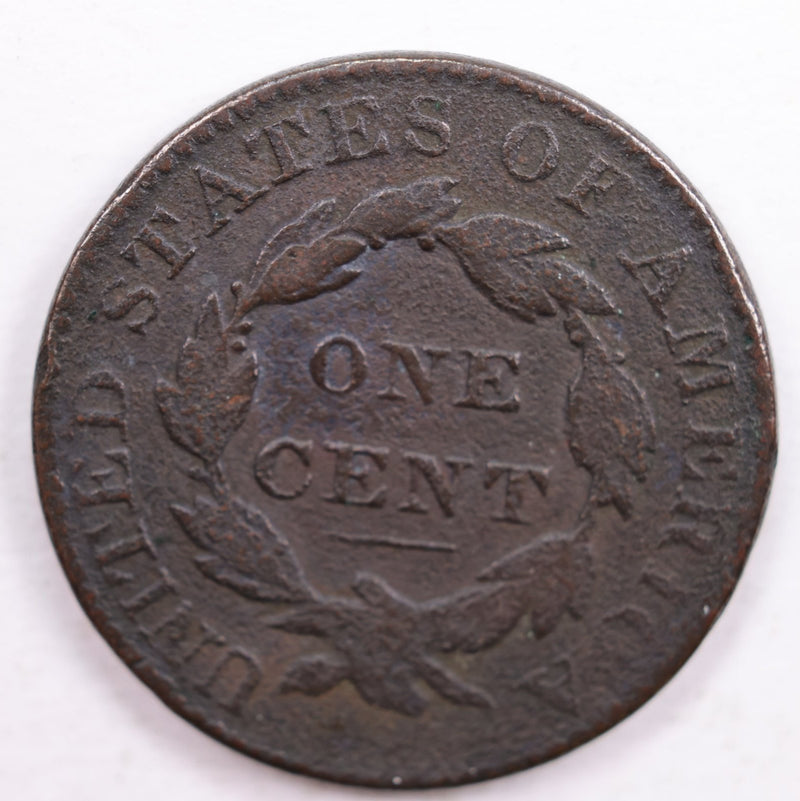 1828 Matron Head., Large Cent., Fine Details., Circulated Coin., Store Sale