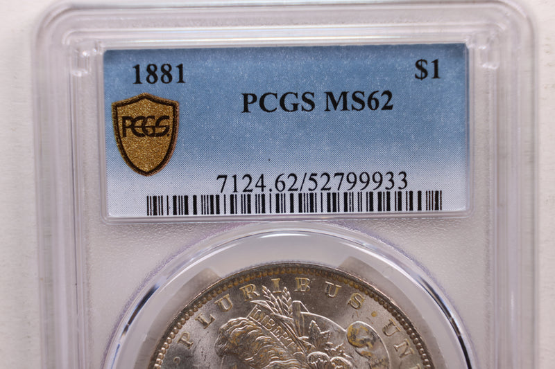1881 Morgan Silver Dollar., PCGS MS-63., Store SALE