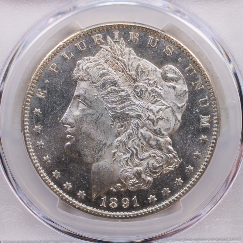 1891 Morgan Silver Dollar., PCGS MS-63, Proof Like., Store SALE