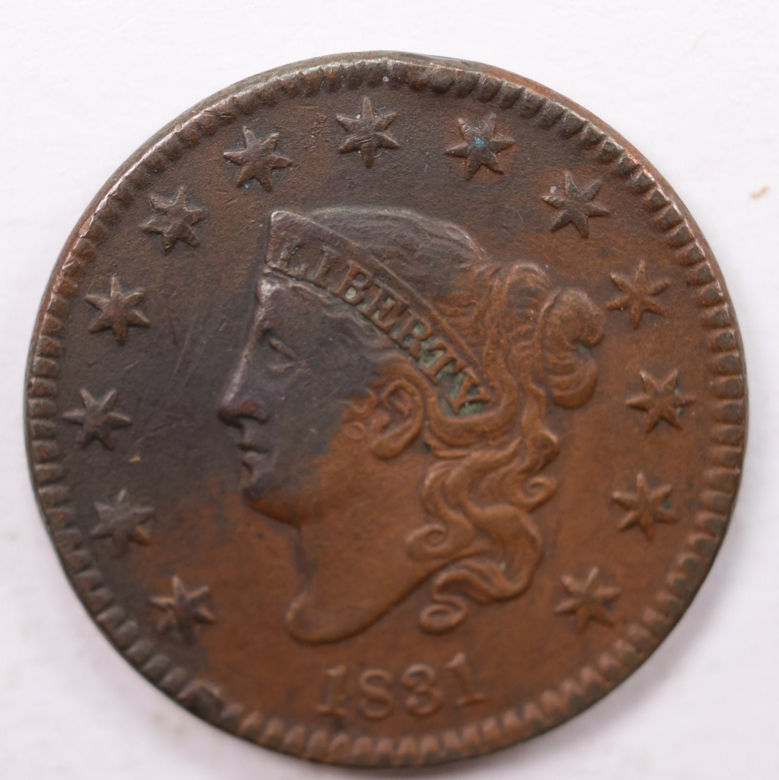 1831 Matron Head Large Cent, Very Fine+ Circulated Coin, Store #CT0031