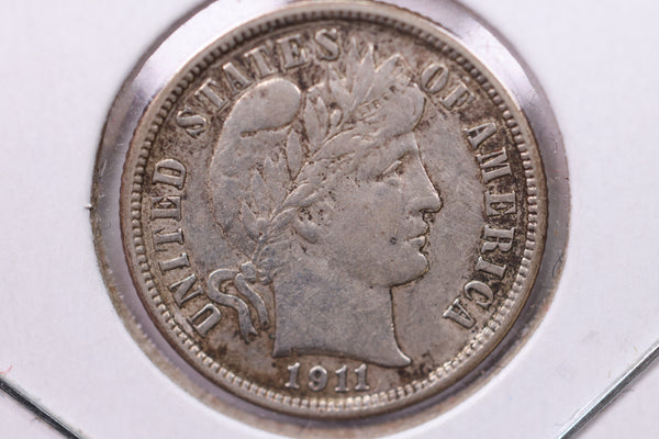 1911 Barber Silver Dime., X.F+., Store Sale #19568