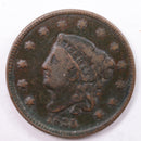 1835 Matron Head Large Cent, Very Fine Details, Circulated Coin, Store