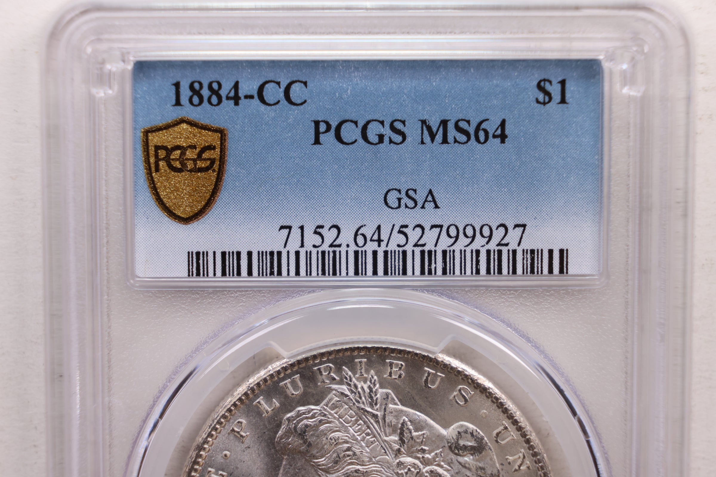 1884-CC Morgan Silver Dollar., PCGS MS-64, (GSA)., Store SALE #GDR0181.