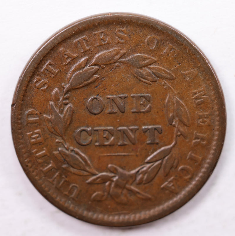 1839 Matron Head., Large Cent., Very Fine Circulated Coin., Store Sale