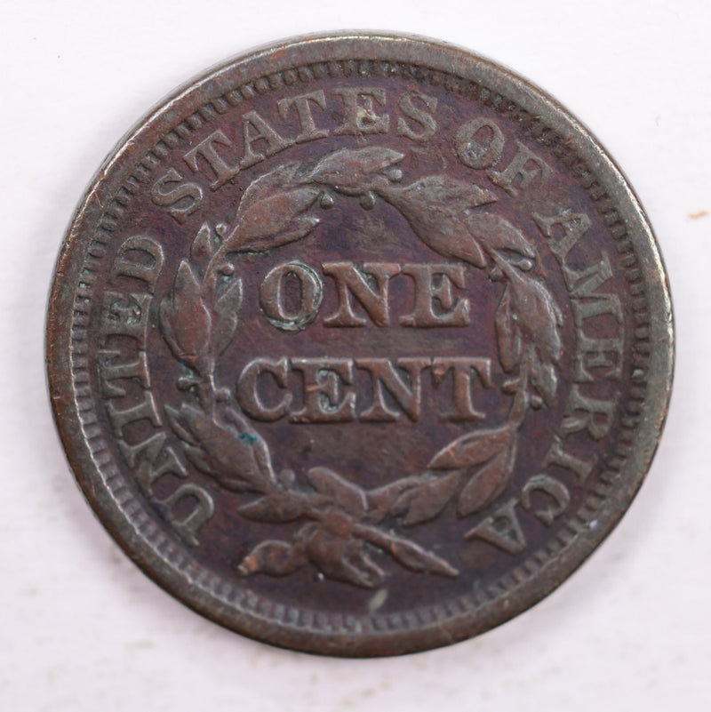 1845 Braided Hair Large Cent, Fine Circulated Coin, Store