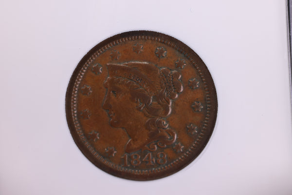 1848 Large Cent, Nice Eye Appeal. NGC Graded VF-30. Store #23080306
