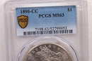 1890-CC Morgan Silver Dollar., PCGS MS-63., Store SALE