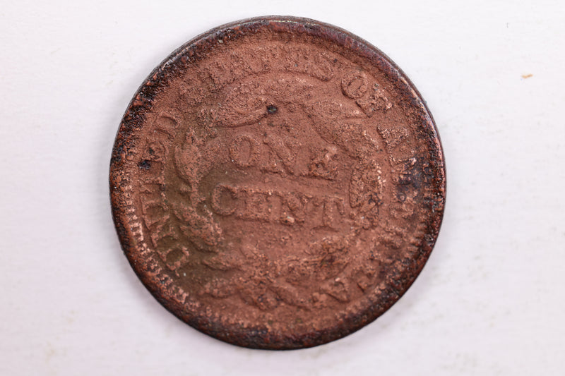1847 Braided Hair Large Cent, Very Good Circulated Coin, Store