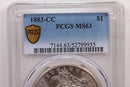 1883-CC Morgan Silver Dollar., PCGS MS-63., Store SALE