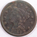 1847 Braided Hair Large Cent, Very Good Circulated Coin, Store
