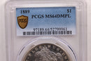 1889 Morgan Silver Dollar., PCGS MS-64., D.M.P.L., Store SALE