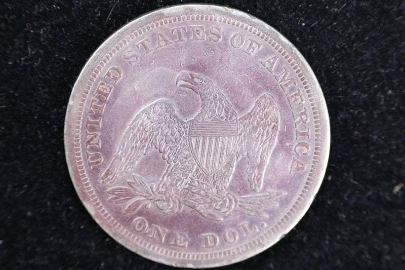 1843 Liberty Seated Silver Dollar, VF Details No Motto. Store