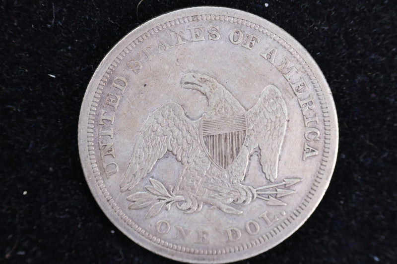 1845 Liberty Seated Silver Dollar, XF Details No Motto. Store