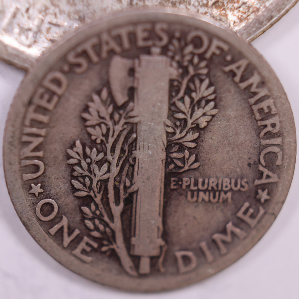 1918 Mercury Dime, Very Good+ Circulated Coin, Store #DE1010