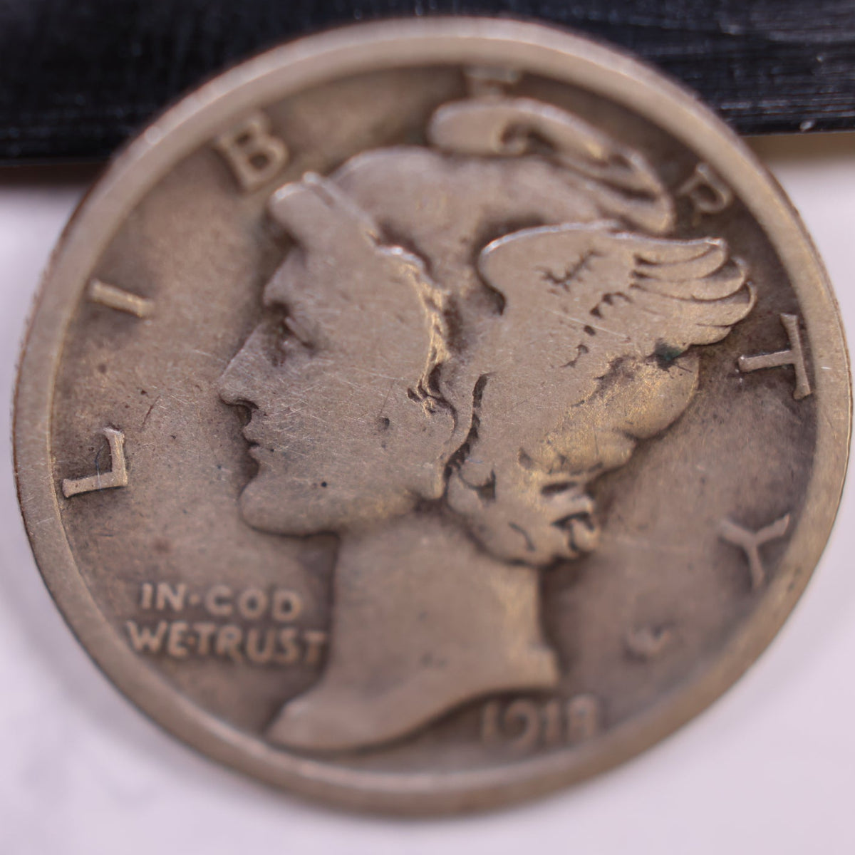 1918-S Mercury Dime, Very Good Circulated Coin, Store #DE1011