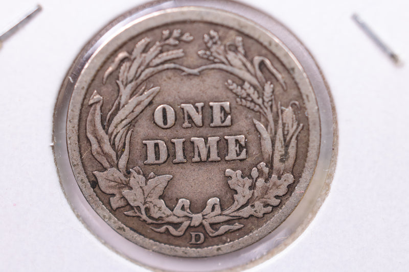 1911-D Barber Silver Dime., V.F., Store Sale