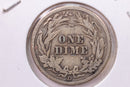 1911-D Barber Silver Dime., Fine., Store Sale