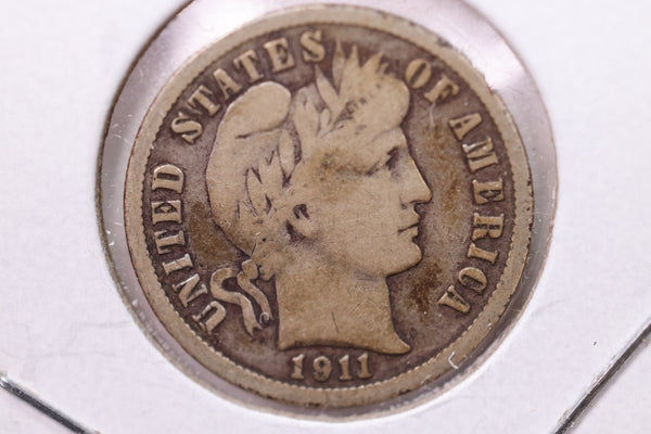 1911-D Barber Silver Dime., Fine., Store Sale #19585