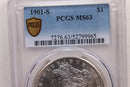 1901-S Morgan Silver Dollar., PCGS MS-63., Store SALE