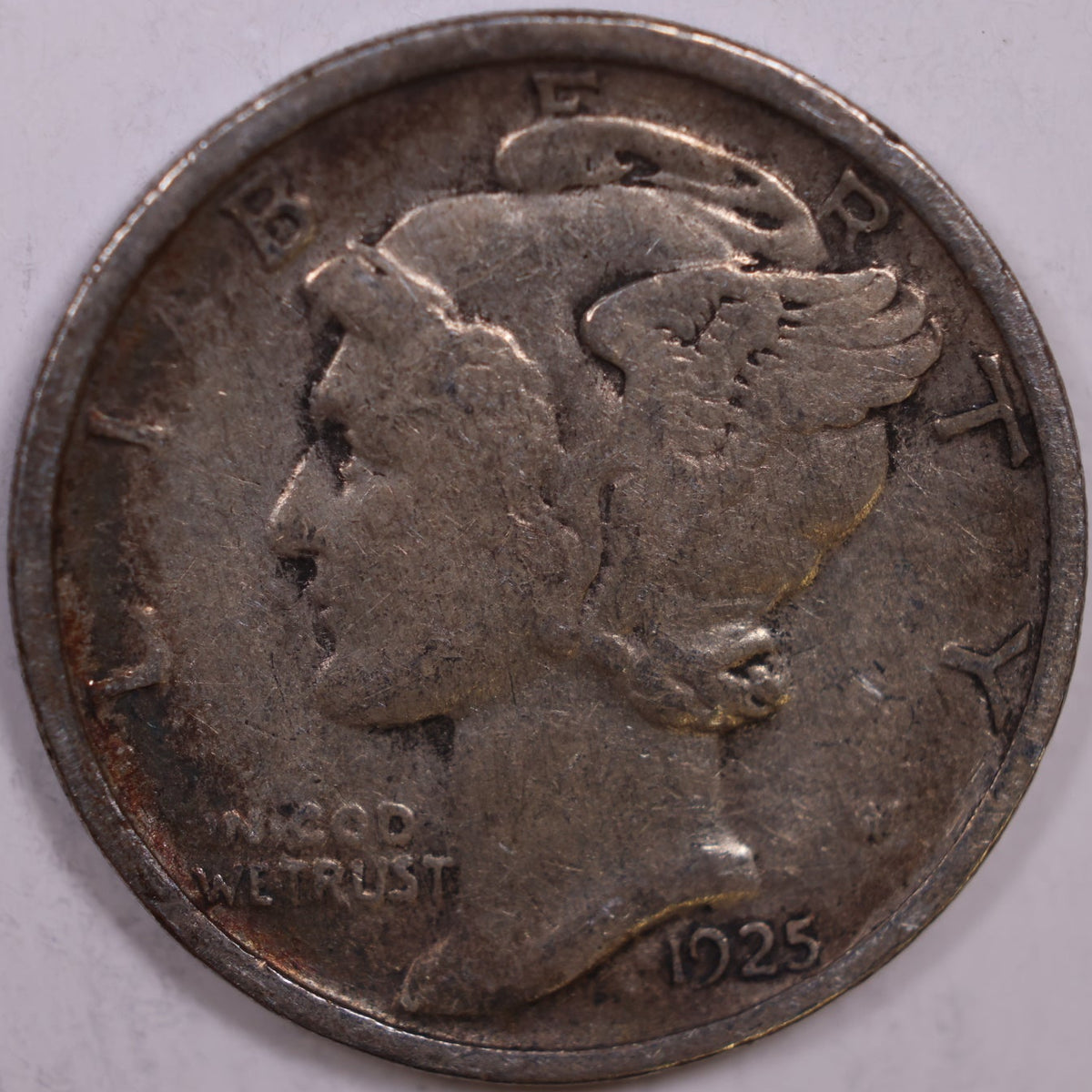 1925 Mercury Dime, Fine Circulated Coin, Store #DE1015