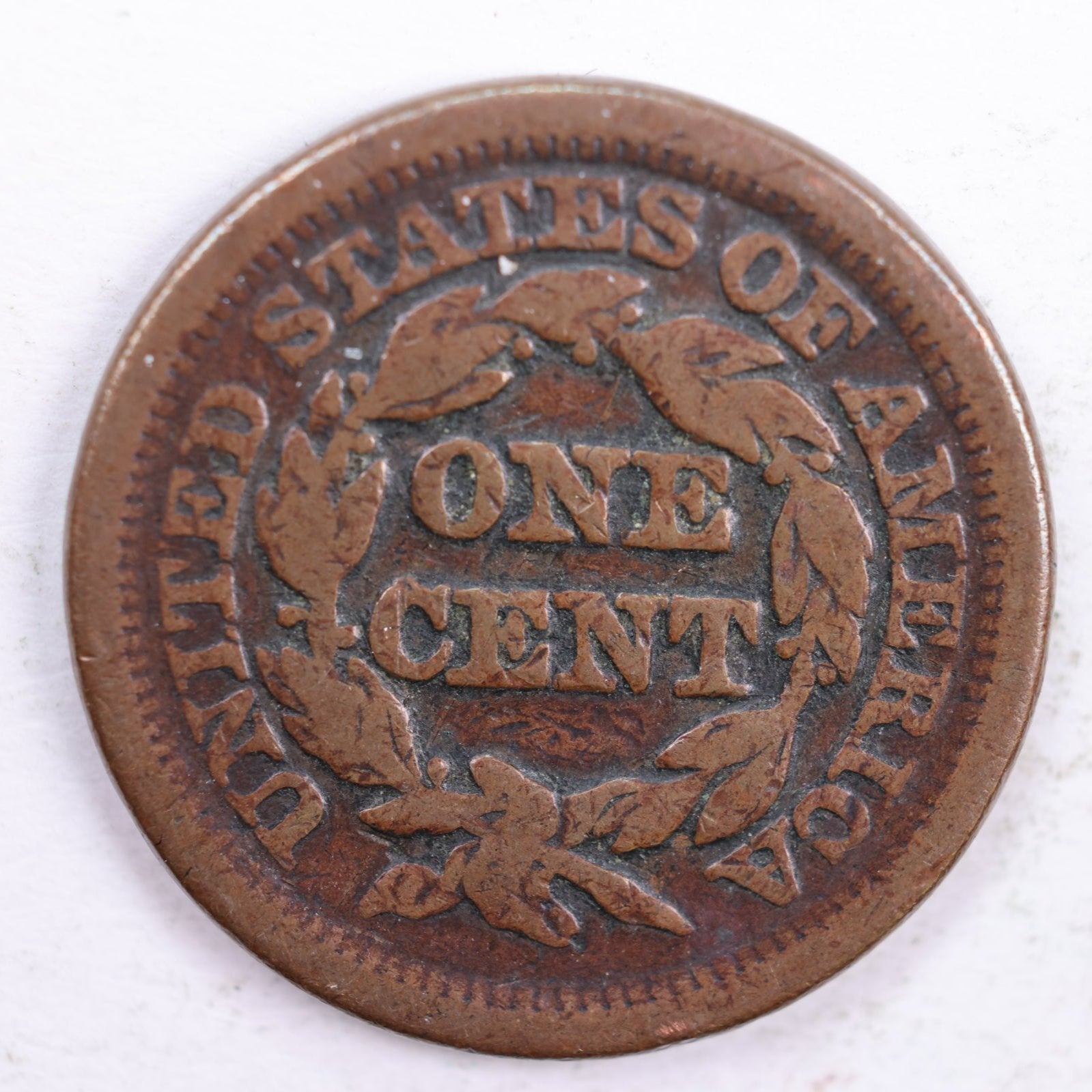 1850 Braided Hair Large Cent, Very Good Circulated Coin, Store #CT0157
