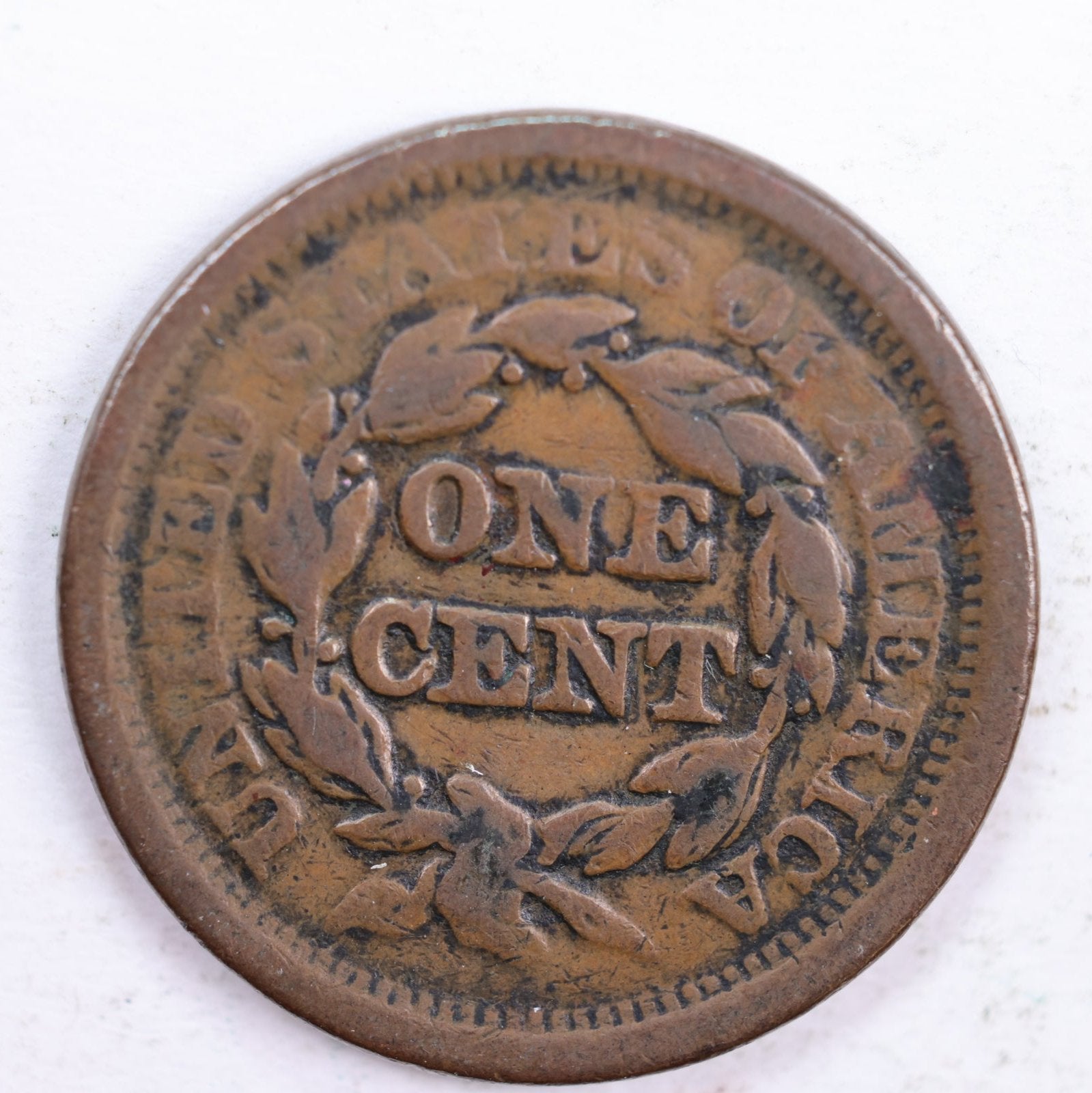 1851 Braided Hair Large Cent, Very Good Circulated Coin, Store #CT0167