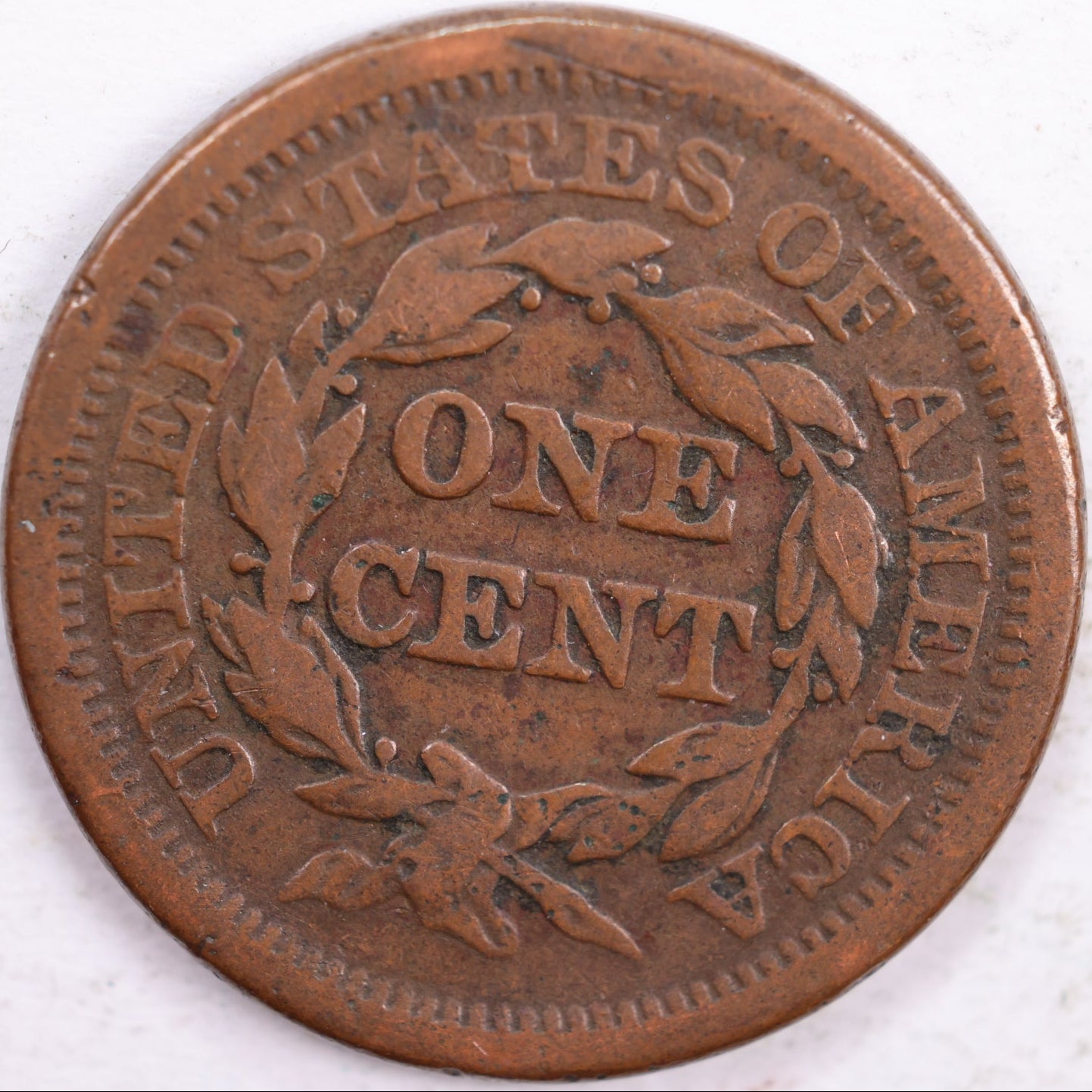 1851 Braided Hair Large Cent, Fine Circulated Coin, Store #CT0159