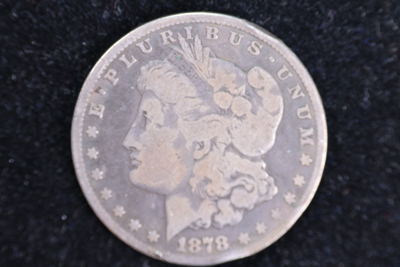 1878-CC Morgan Silver Dollar. Good Circulated Coin. Store