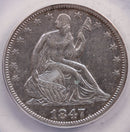 1847-O Seated Liberty Half Dollar, DDO, ANACS EF45, Details., Store SALE