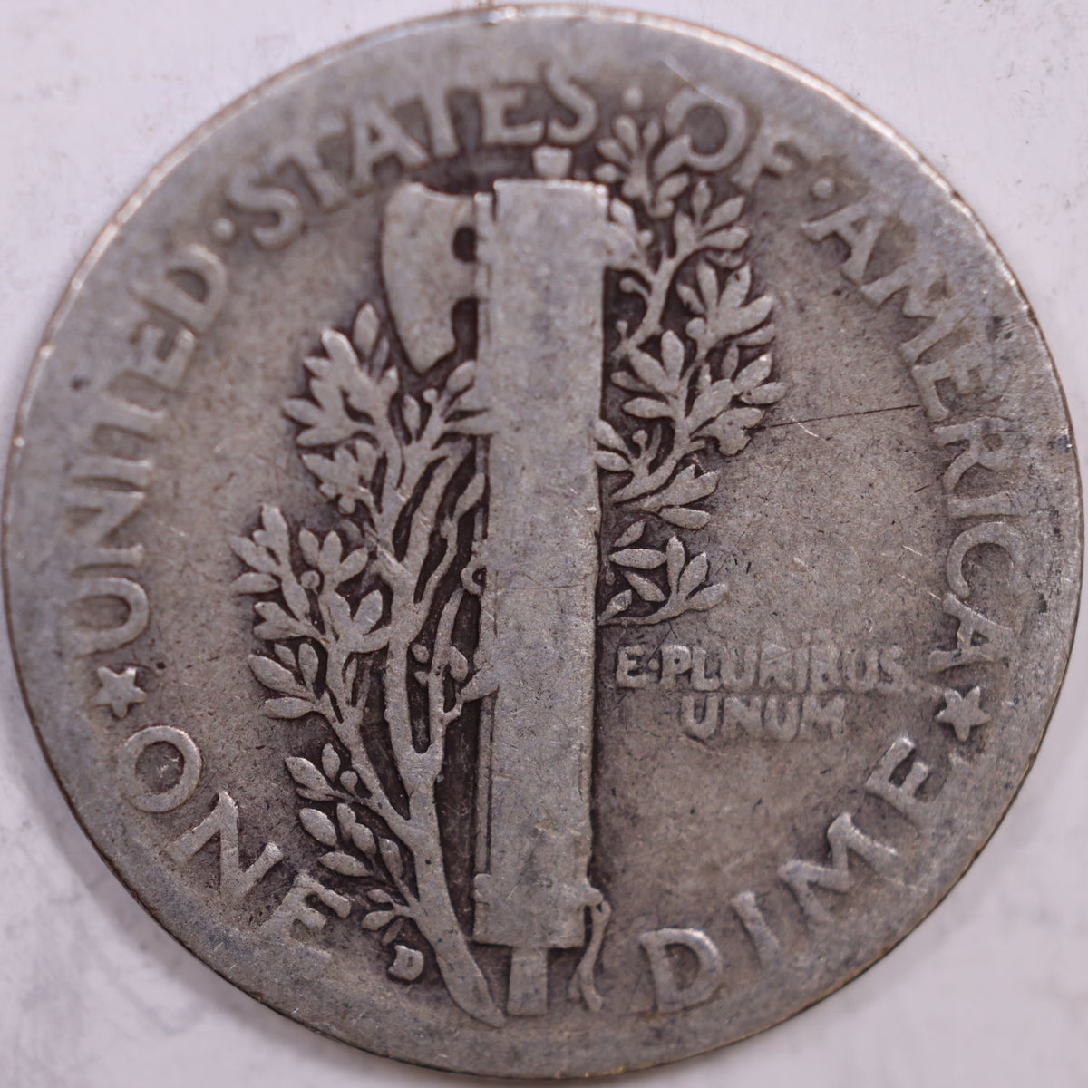 1928-D Mercury Dime, Good Circulated Coin, Store #DE1022
