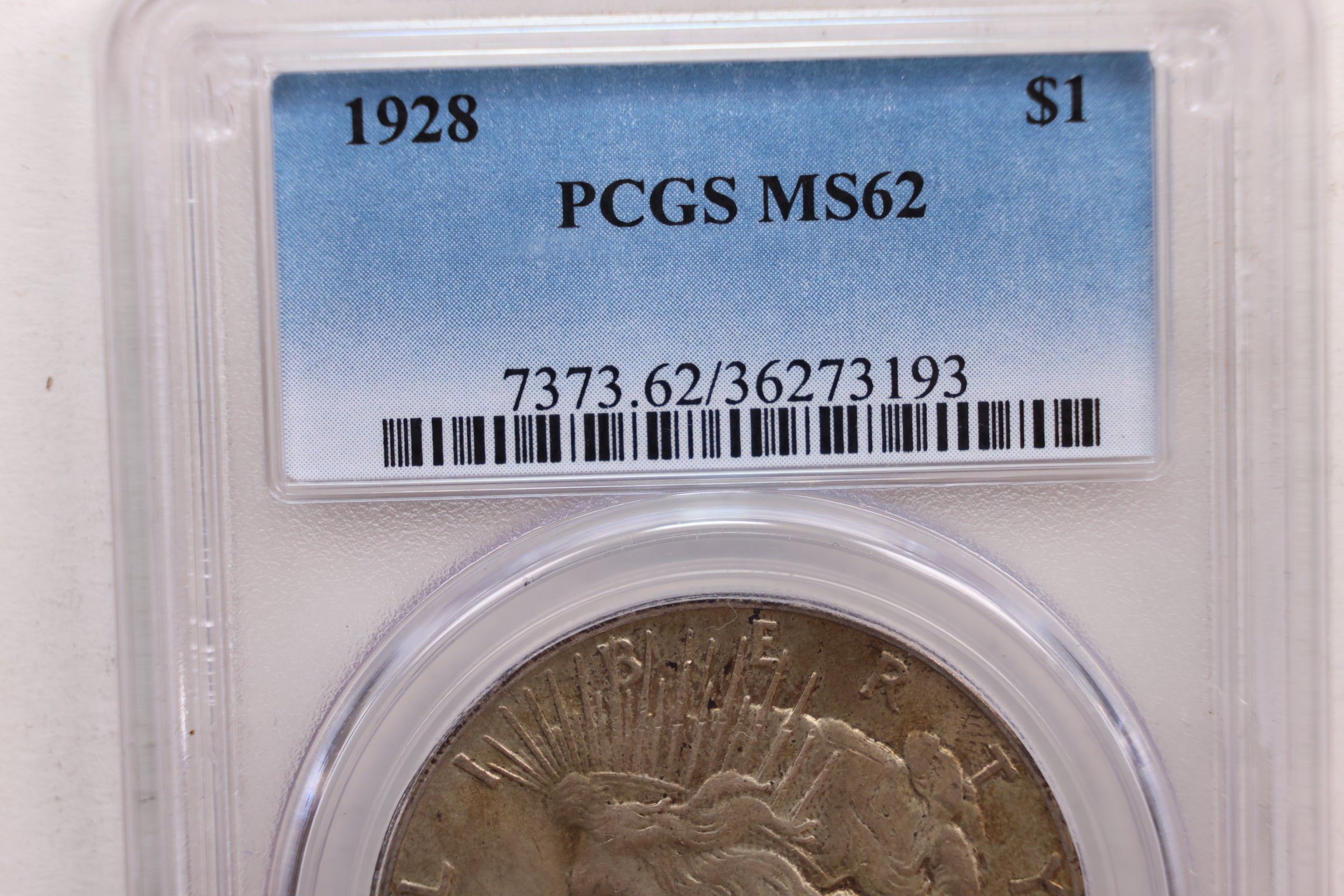 1928 Peace Silver Dollar, KEY DATE, PCGS MS62., Store SALE #GDR0194