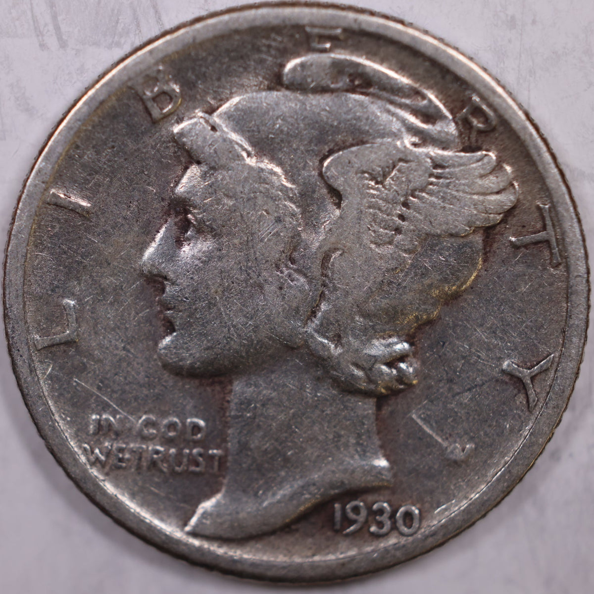 1930 Mercury Dime, Very Fine Circulated Coin, Store #DE1026