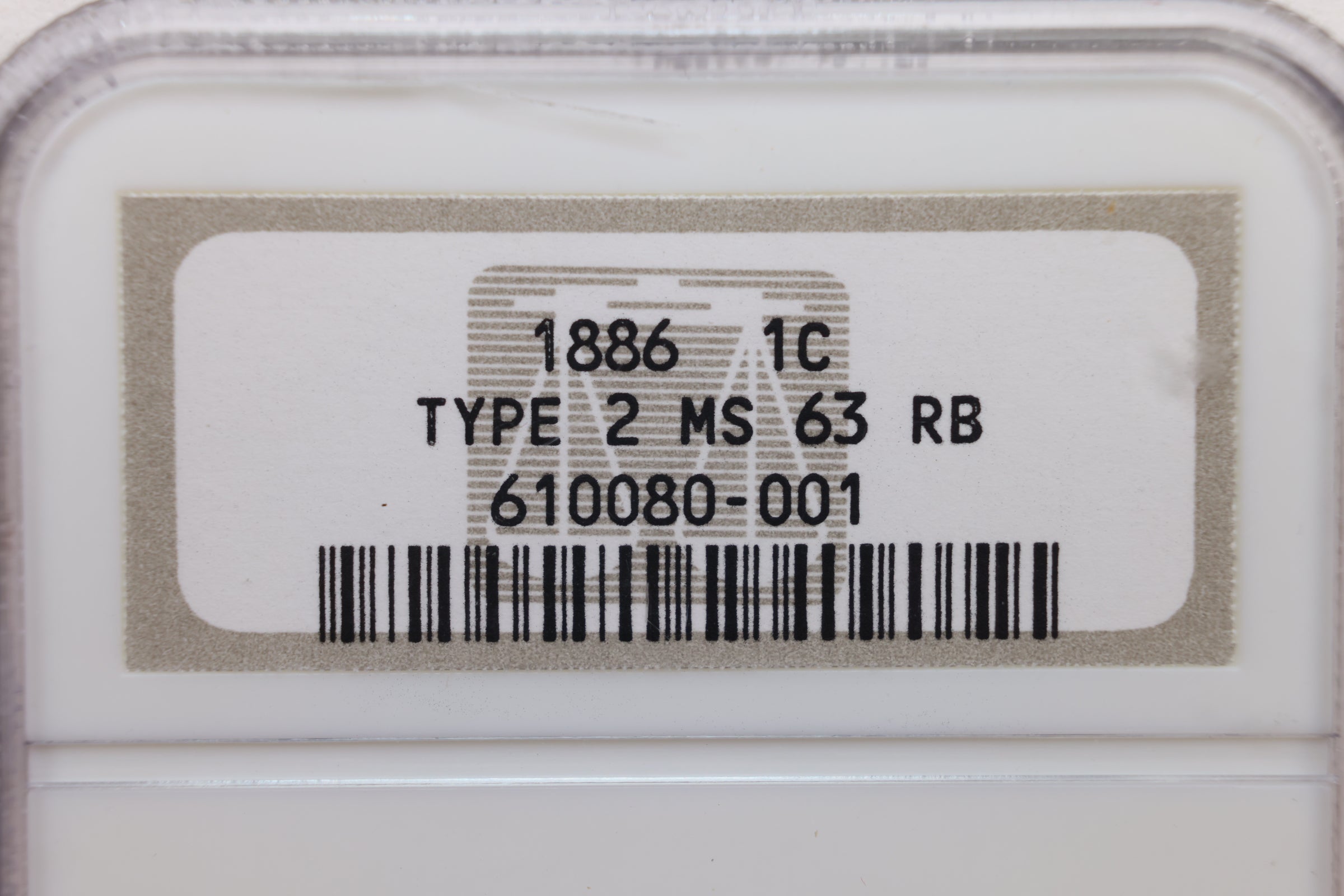 1886 Indian Head Cents., Type-2., NGC Certified MS-63 R/B., Store #GCT040.