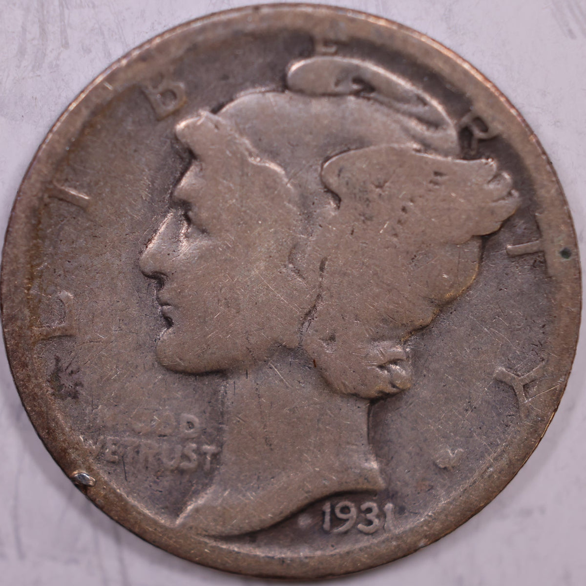 1931-D Mercury Dime, Good+ Circulated Coin, Store #DE1029