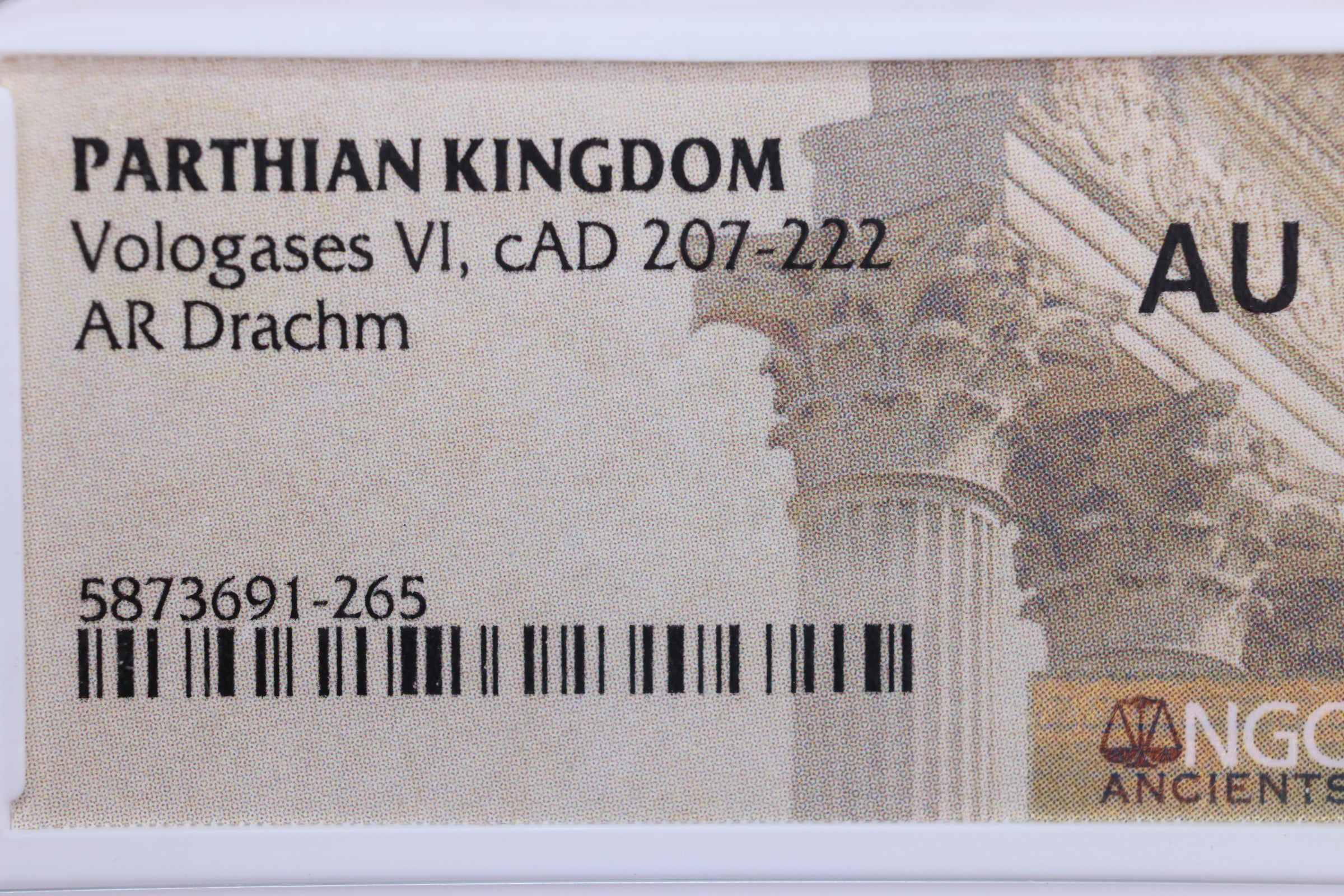 Parthian Kingdom., 207-222., NGC Certified CH XF., Store# AT0003