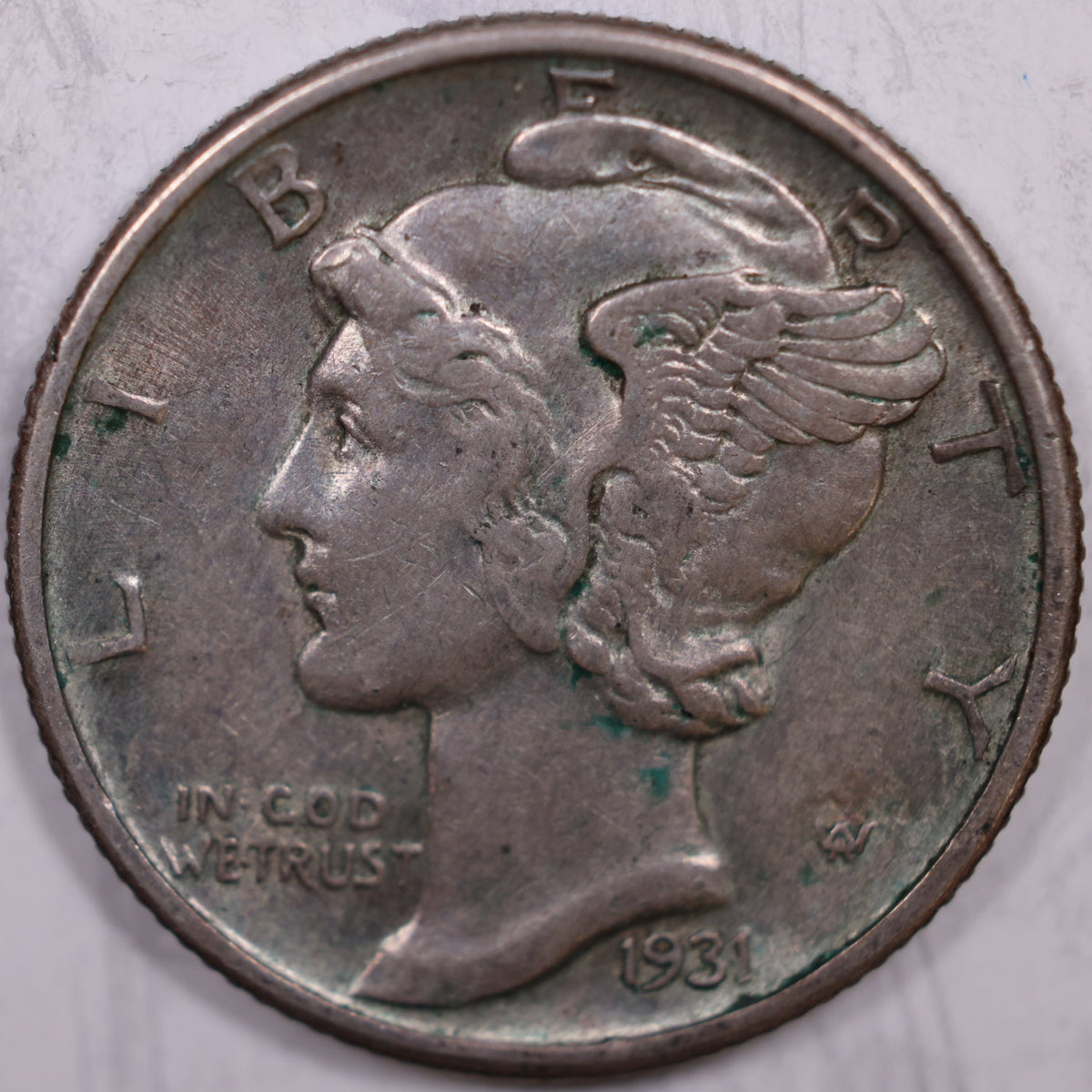 1931 Mercury Dime, Extra Fine+ Circulated Coin, Store #DE1031
