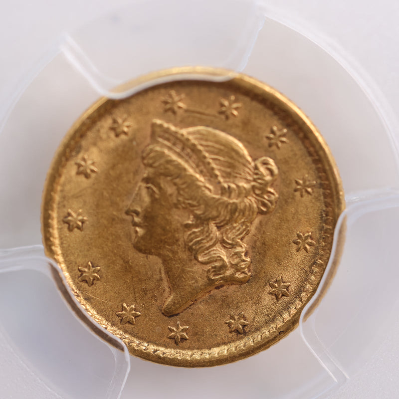 1853 $1 Gold Liberty, Gem Eye Appeal, PCGS AU-55. Store Sale