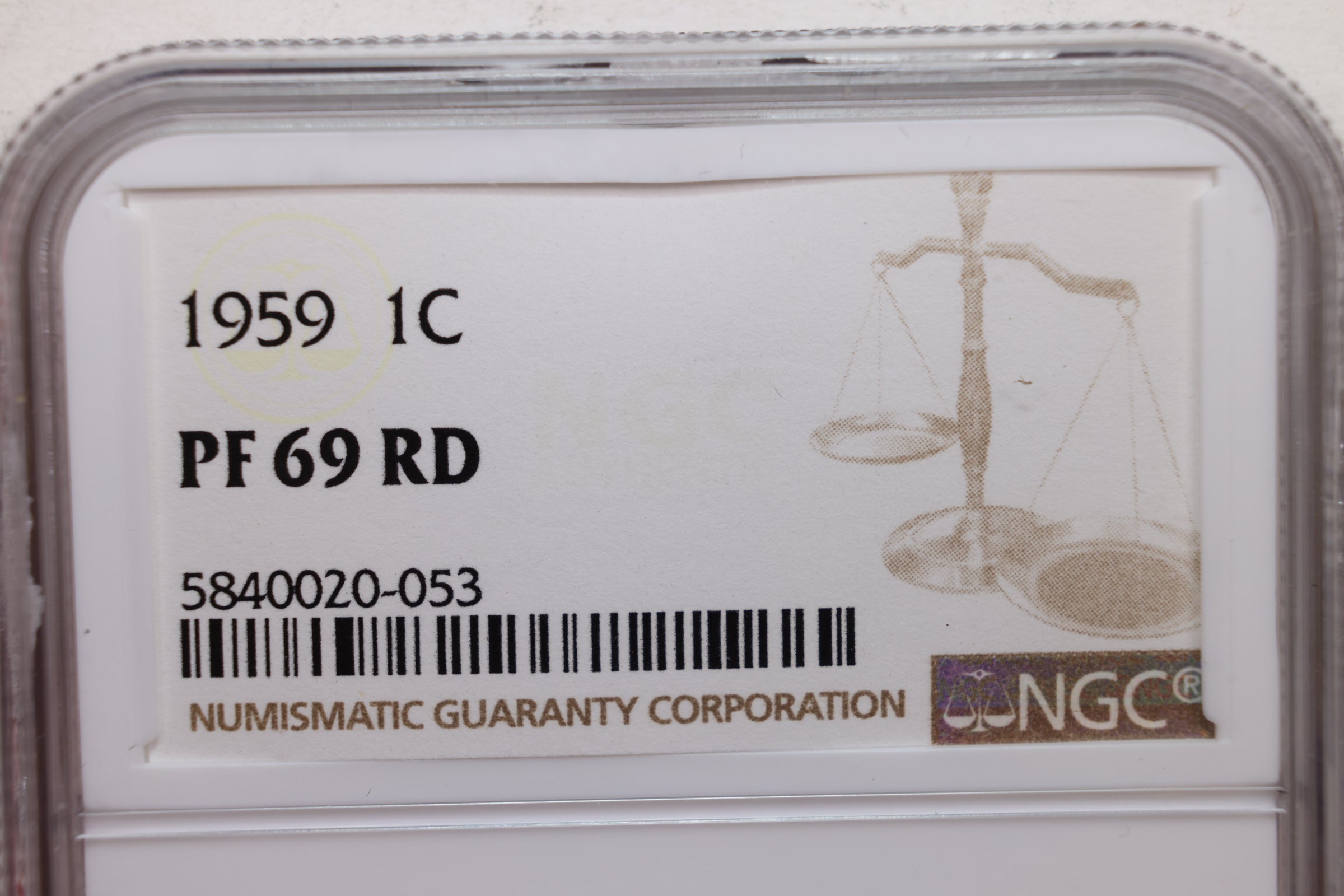 1959 Lincoln Memorial Cents., NGC Proof-69 Red., Store #GCT045.