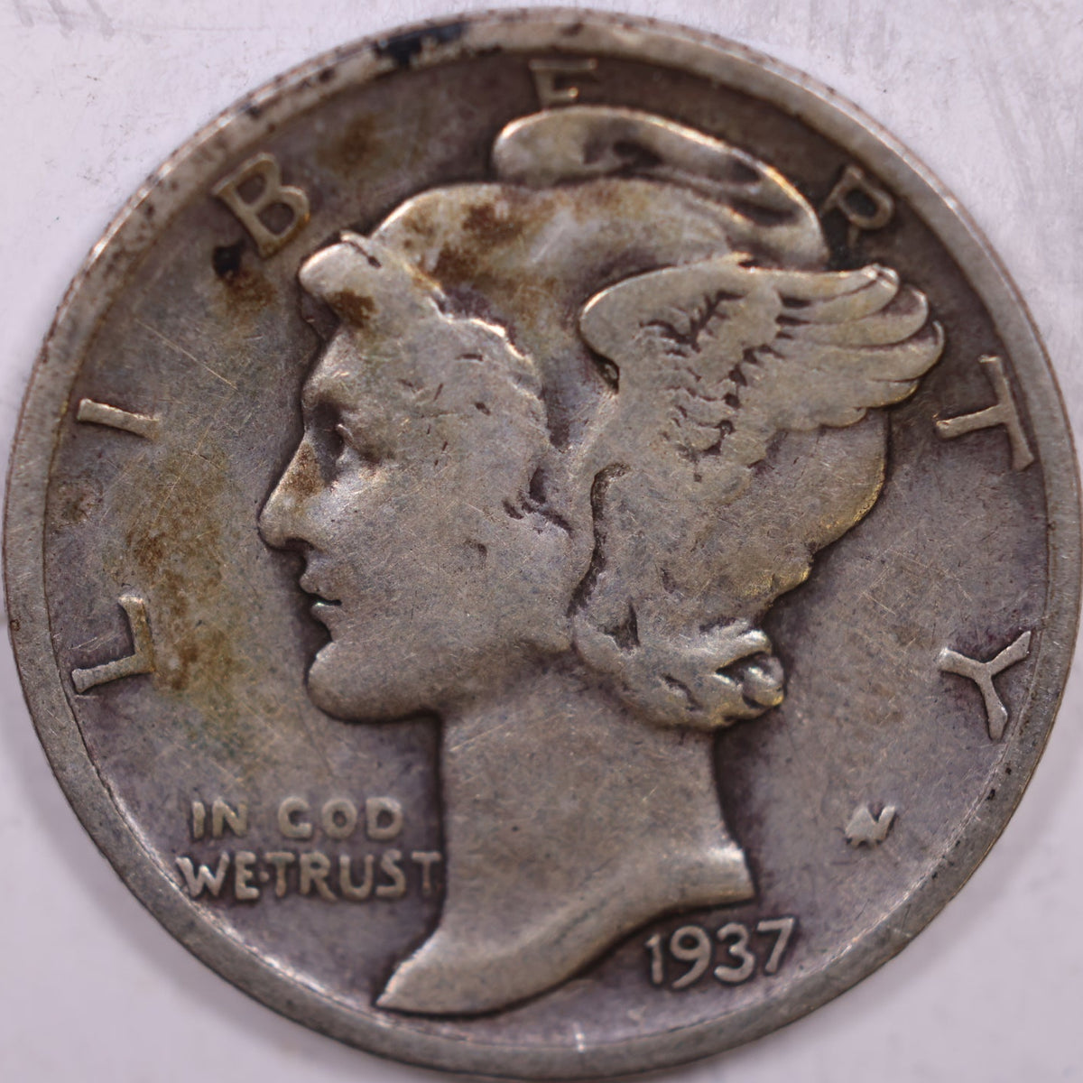 1937-S Mercury Dime, Fine Circulated Coin, Store #DE1036