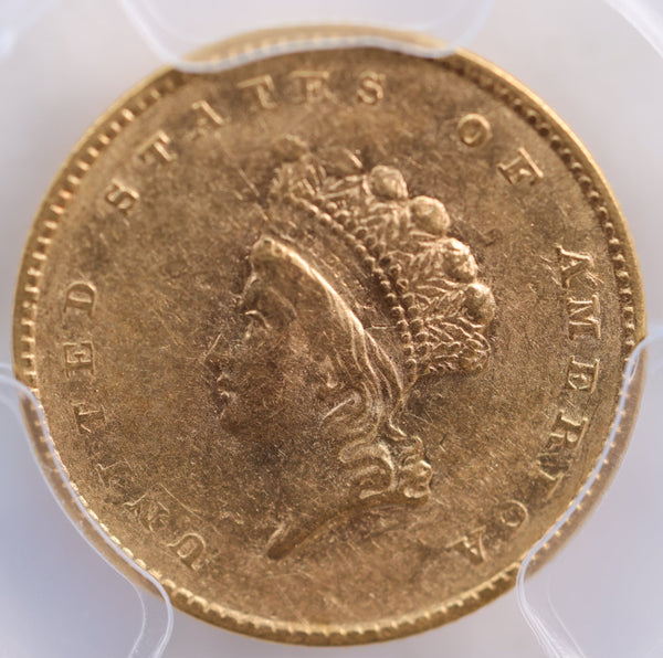 1854 $1 Gold Indian Princess Head, Type-2, PCGS XF-45. Store Sale #G0048.