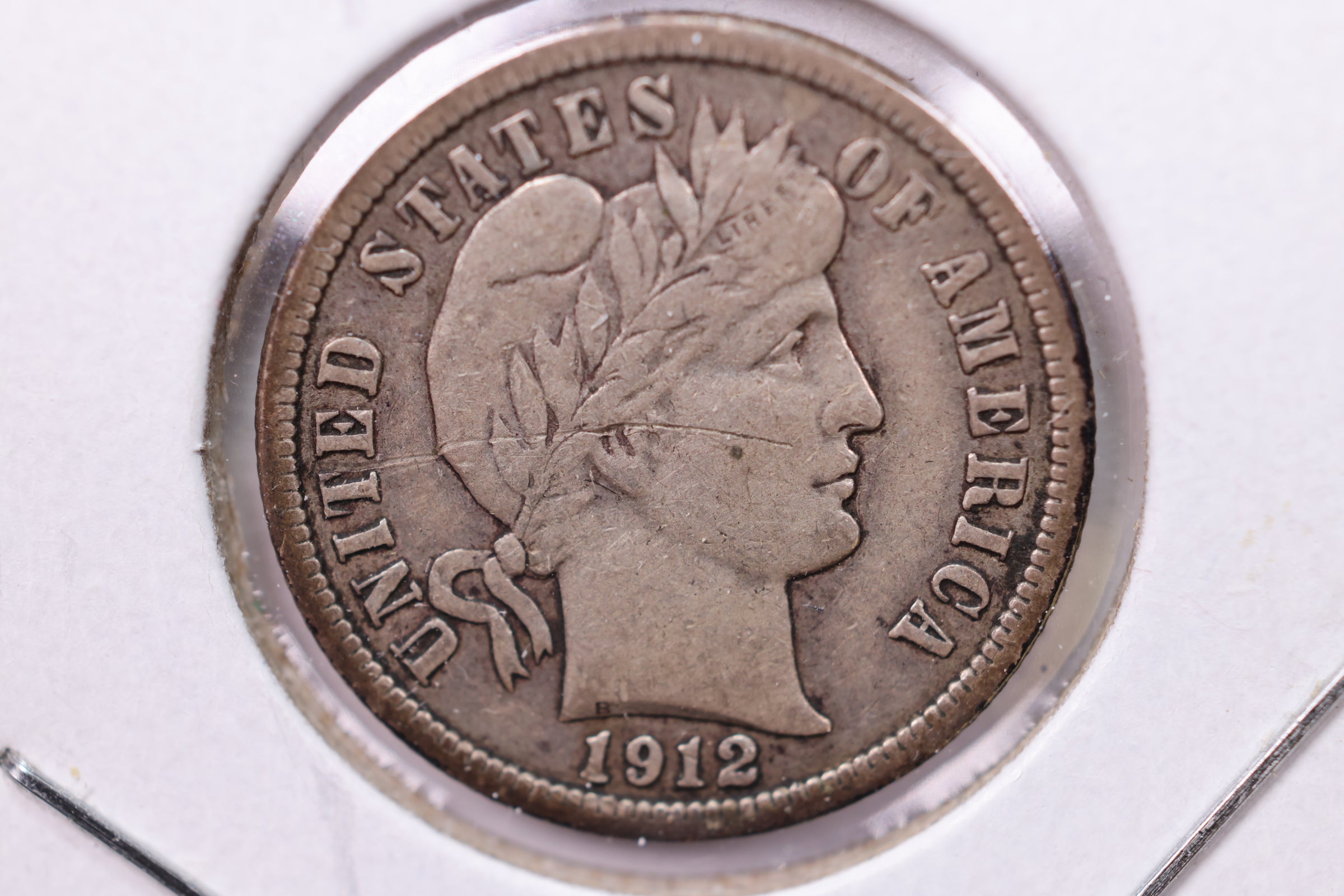 1912-D Barber Silver Dime., Fine., Store Sale #19608