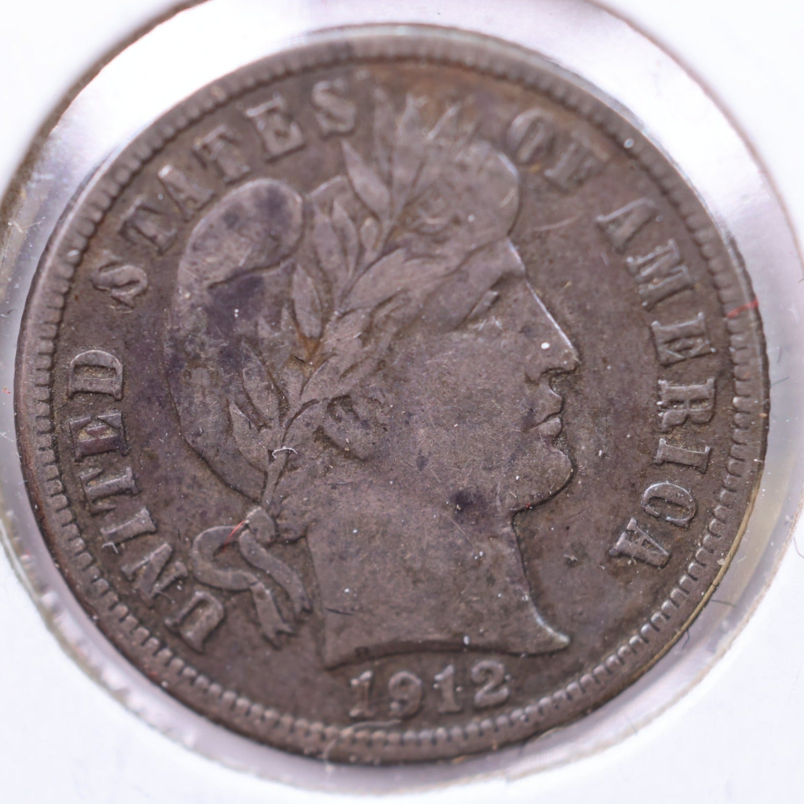 1912-S Barber Silver Dime., X.F., Store Sale #19612