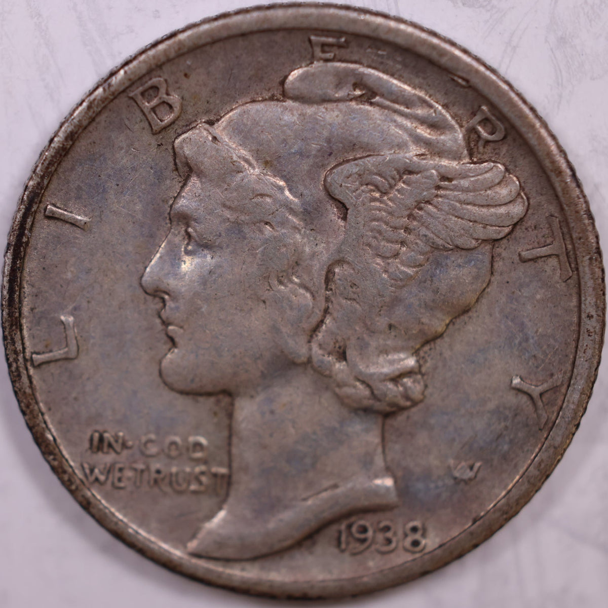 1938-D Mercury Dime, About Uncirculated Coin, Store #DE1041