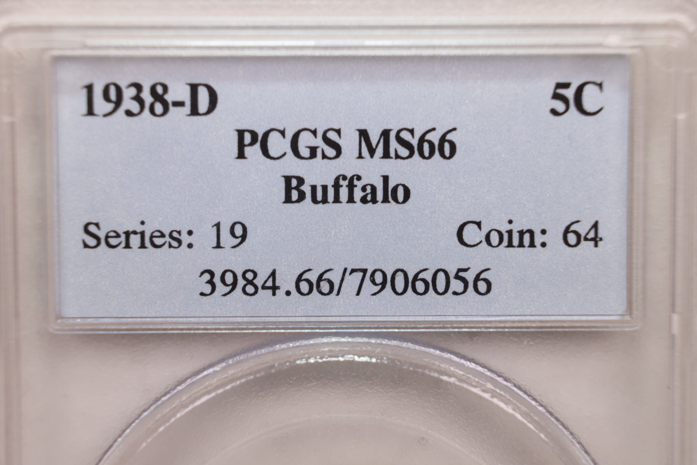 1938-D Buffalo Nickel., PCGS MS-66., "NICE"., Store SALE #GNL015.