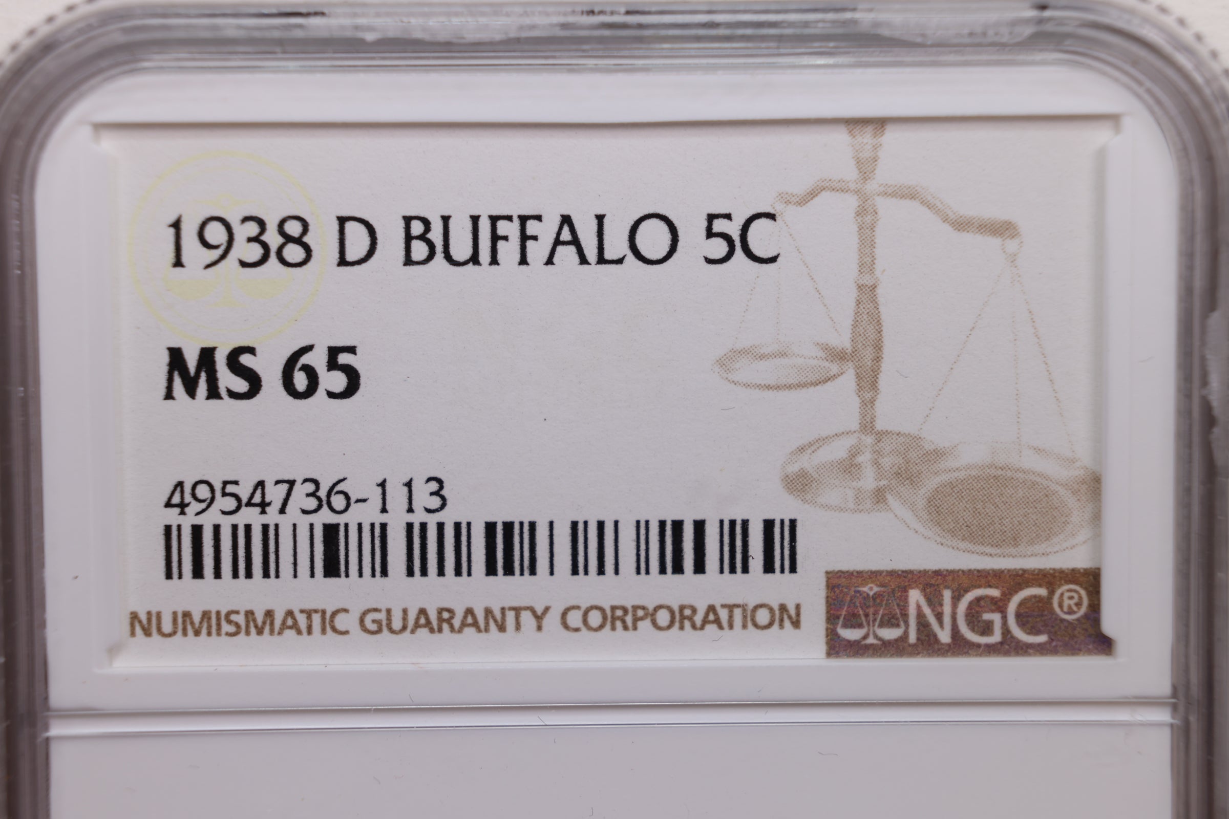 1938-D Buffalo Nickel., NGC MS-65., 'EYE Appeal", Store SALE #GNL017.